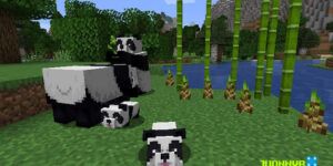 Usos del bambú en Minecraft